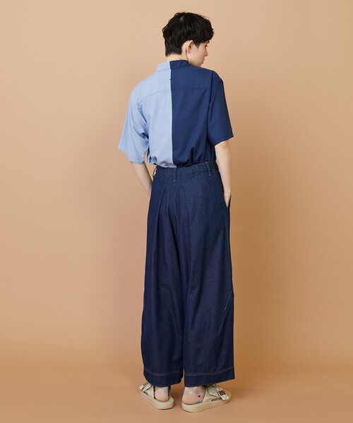 FRAPBOIS（フラボア）の「モイストデニム コクーンパンツ（その他パンツ・レディース・ブルー/ネイビー・1/0）」の3枚目の写真