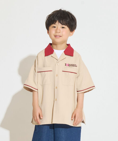 and D. petit main(アンドディープティマイン)の「【サーティワン アイスクリーム】刺しゅうロゴシャツ(シャツ/ブラウス・キッズ・パープル/ベージュ・120cm/110cm/100cm)」の5枚目の写真