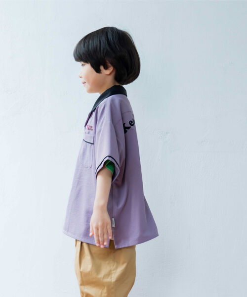 and D. petit main(アンドディープティマイン)の「【サーティワン アイスクリーム】刺しゅうロゴシャツ(シャツ/ブラウス・キッズ・パープル/ベージュ・120cm/110cm/100cm)」の11枚目の写真