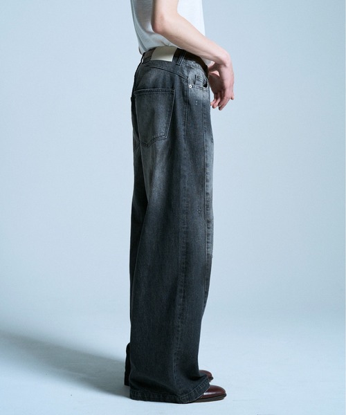 SIDE SEAM SEMI-FLARE SLUB JEANS / サイドシームセミフレアスラブ