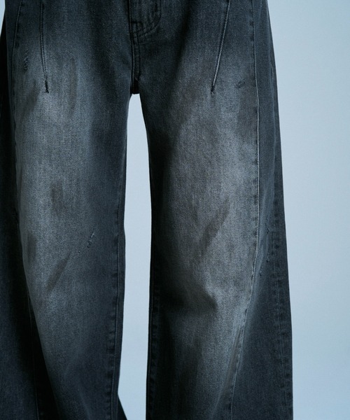 SIDE SEAM SEMI-FLARE SLUB JEANS / サイドシームセミフレアスラブ