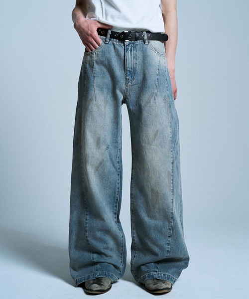 [タグ付き] camphor wood サイドシームセミフレアスラブデニム SIDE SEAM SEMI-FLARE SLUB JEANS / サイドシームセミフレアスラブ