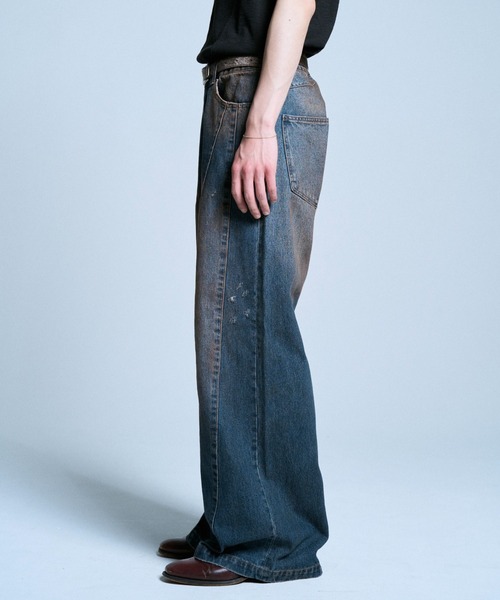 [タグ付き] camphor wood サイドシームセミフレアスラブデニム SIDE SEAM SEMI-FLARE SLUB JEANS / サイドシームセミフレアスラブ