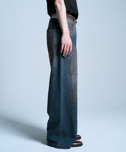 SIDE SEAM SEMI-FLARE SLUB JEANS / サイドシームセミフレアスラブ [タグ付き] camphor wood サイドシームセミフレアスラブデニム
