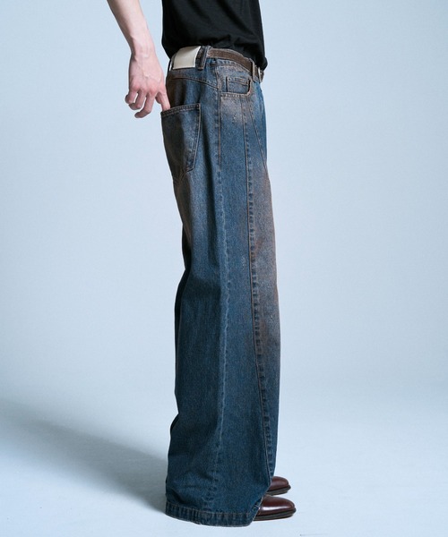 [タグ付き] camphor wood サイドシームセミフレアスラブデニム SIDE SEAM SEMI-FLARE SLUB JEANS / サイドシームセミフレアスラブ