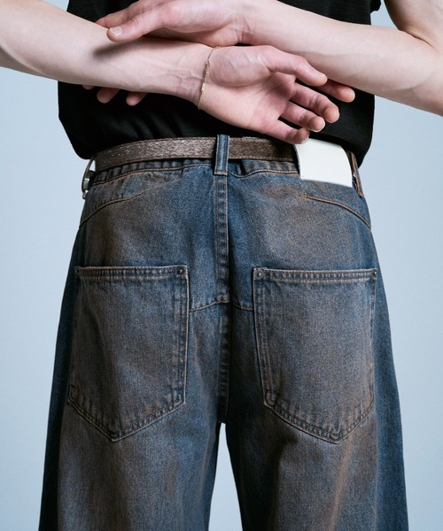CAMPHOR WOOD(カンファーウッド)の「SIDE SEAM SEMI-FLARE SLUB JEANS / サイドシームセミフレアスラブデニム(デニムパンツ・メンズ・インディゴブルー/ライトブルー/ブラック・LARGE/MEDIUM/SMALL)」の15枚目の写真