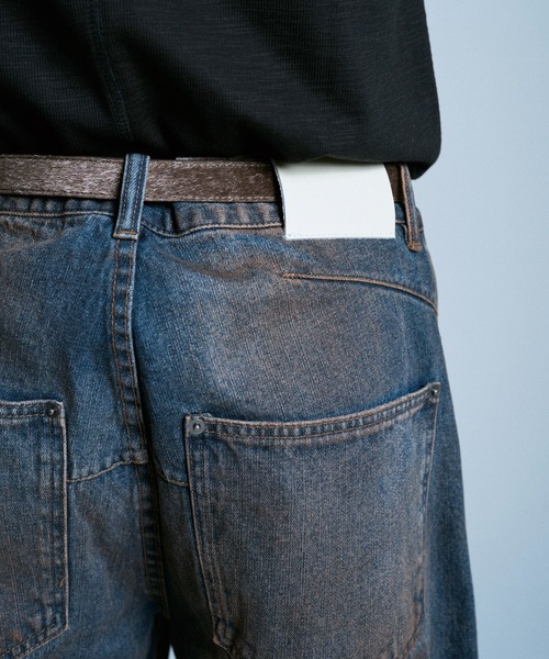 CAMPHOR WOOD(カンファーウッド)の「SIDE SEAM SEMI-FLARE SLUB JEANS / サイドシームセミフレアスラブデニム(デニムパンツ・メンズ・インディゴブルー/ライトブルー/ブラック・LARGE/MEDIUM/SMALL)」の16枚目の写真