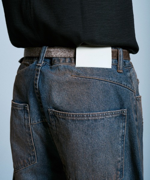 CAMPHOR WOOD(カンファーウッド)の「SIDE SEAM SEMI-FLARE SLUB JEANS / サイドシームセミフレアスラブデニム(デニムパンツ・メンズ・インディゴブルー/ライトブルー/ブラック・LARGE/MEDIUM/SMALL)」の17枚目の写真