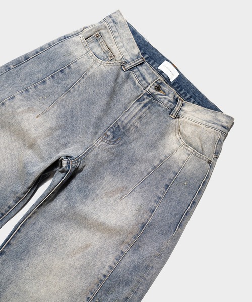 CAMPHOR WOOD(カンファーウッド)の「SIDE SEAM SEMI-FLARE SLUB JEANS / サイドシームセミフレアスラブデニム(デニムパンツ・メンズ・インディゴブルー/ライトブルー/ブラック・LARGE/MEDIUM/SMALL)」の8枚目の写真