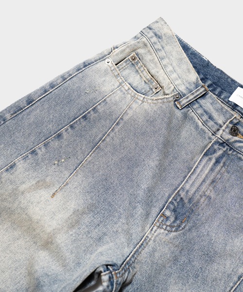 CAMPHOR WOOD(カンファーウッド)の「SIDE SEAM SEMI-FLARE SLUB JEANS / サイドシームセミフレアスラブデニム(デニムパンツ・メンズ・インディゴブルー/ライトブルー/ブラック・LARGE/MEDIUM/SMALL)」の9枚目の写真