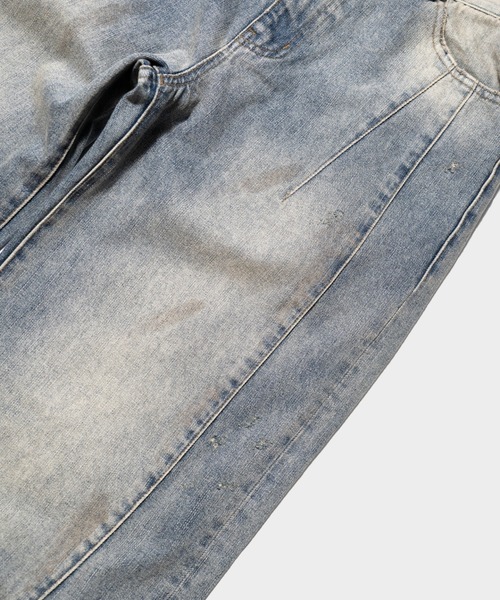 CAMPHOR WOOD(カンファーウッド)の「SIDE SEAM SEMI-FLARE SLUB JEANS / サイドシームセミフレアスラブデニム(デニムパンツ・メンズ・インディゴブルー/ライトブルー/ブラック・LARGE/MEDIUM/SMALL)」の12枚目の写真