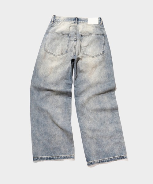 CAMPHOR WOOD(カンファーウッド)の「SIDE SEAM SEMI-FLARE SLUB JEANS / サイドシームセミフレアスラブデニム(デニムパンツ・メンズ・インディゴブルー/ライトブルー/ブラック・LARGE/MEDIUM/SMALL)」の4枚目の写真