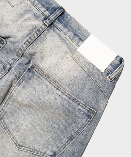 CAMPHOR WOOD(カンファーウッド)の「SIDE SEAM SEMI-FLARE SLUB JEANS / サイドシームセミフレアスラブデニム(デニムパンツ・メンズ・インディゴブルー/ライトブルー/ブラック・LARGE/MEDIUM/SMALL)」の6枚目の写真