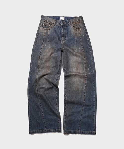 [タグ付き] camphor wood サイドシームセミフレアスラブデニム SIDE SEAM SEMI-FLARE SLUB JEANS / サイドシームセミフレアスラブ