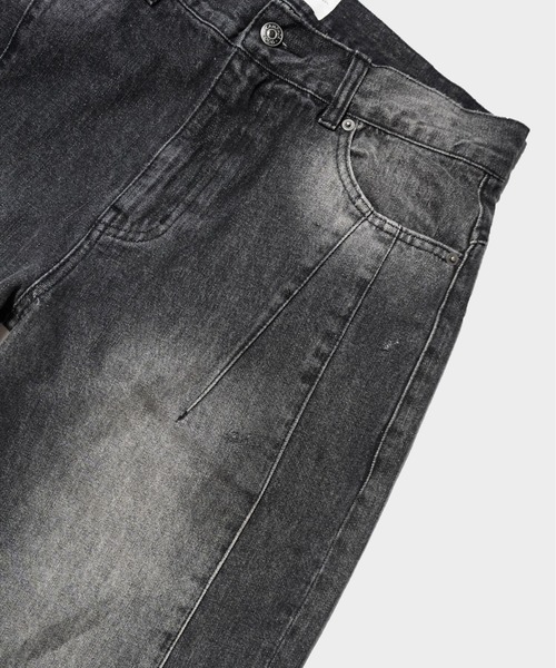 SIDE SEAM SEMI-FLARE SLUB JEANS / サイドシームセミフレアスラブ