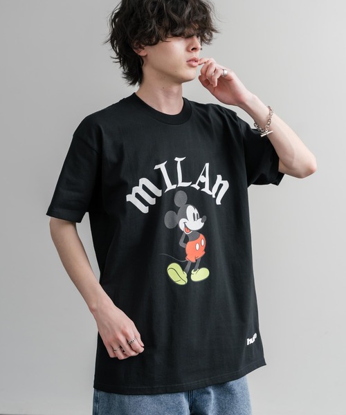 HUF(ハフ)の「HUF ハフ オーバーサイズミッキーマウスワールドワイドプリント半袖Tシャツ(Tシャツ/カットソー・メンズ・ブラック系/ブラック系1/ブラック・XL/M/L)」の3枚目の写真