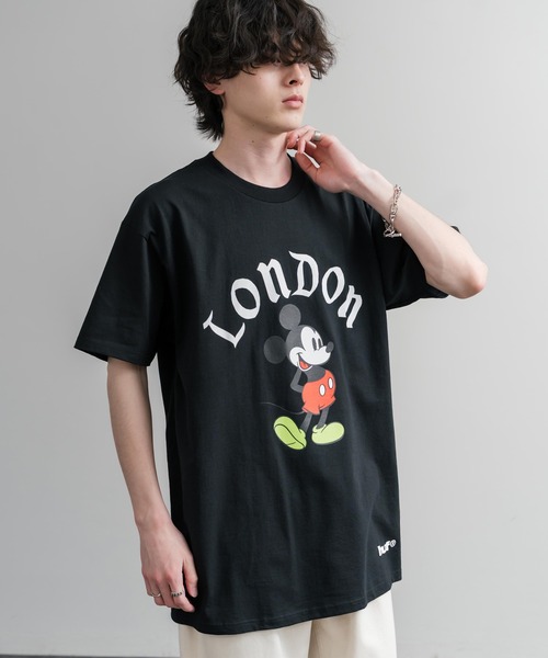 HUF(ハフ)の「HUF ハフ オーバーサイズミッキーマウスワールドワイドプリント半袖Tシャツ(Tシャツ/カットソー・メンズ・ブラック系/ブラック系1/ブラック・XL/M/L)」の12枚目の写真