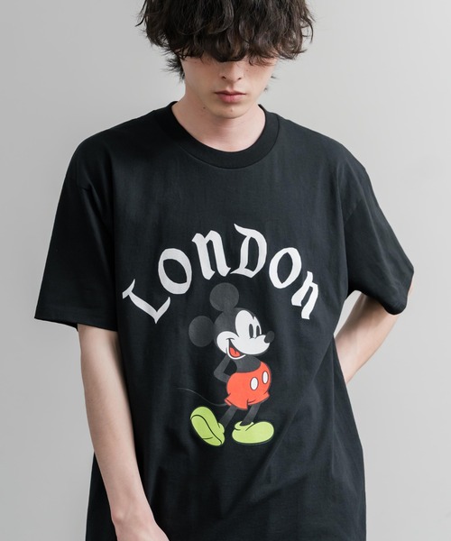 HUF(ハフ)の「HUF ハフ オーバーサイズミッキーマウスワールドワイドプリント半袖Tシャツ(Tシャツ/カットソー・メンズ・ブラック系/ブラック系1/ブラック・XL/M/L)」の13枚目の写真