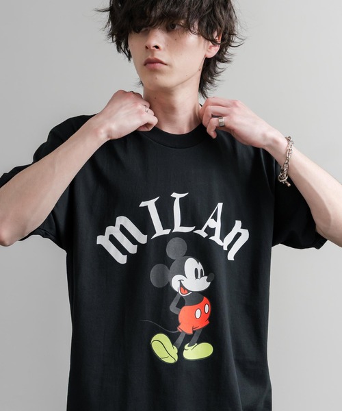 HUF(ハフ)の「HUF ハフ オーバーサイズミッキーマウスワールドワイドプリント半袖Tシャツ(Tシャツ/カットソー・メンズ・ブラック系/ブラック系1/ブラック・XL/M/L)」の19枚目の写真