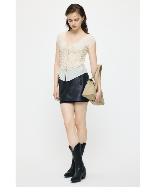 MOUSSY(マウジー)の「AGED F/LEATHER ミニスカート(スカート・レディース・ブラック/ブラウン・1/2)」の15枚目の写真