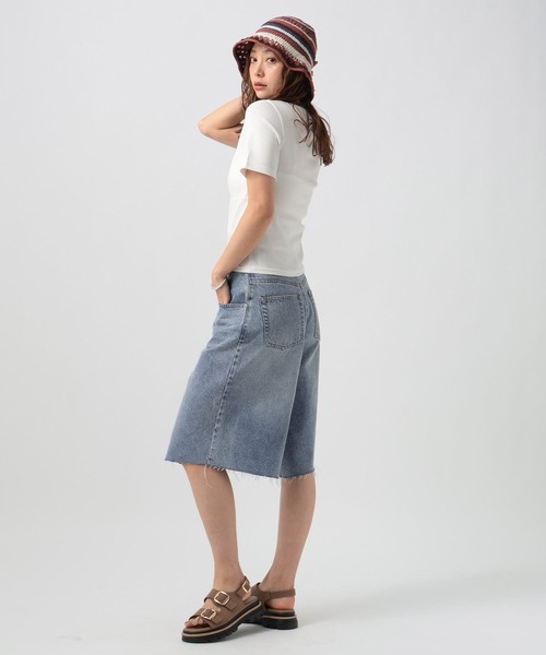 BAYFLOW(ベイフロー)の「コンパクトリブヘンリー半袖Tシャツ(Tシャツ/カットソー・レディース・ヘザーグレー/ブラウン/オフホワイト・FREE)」の15枚目の写真