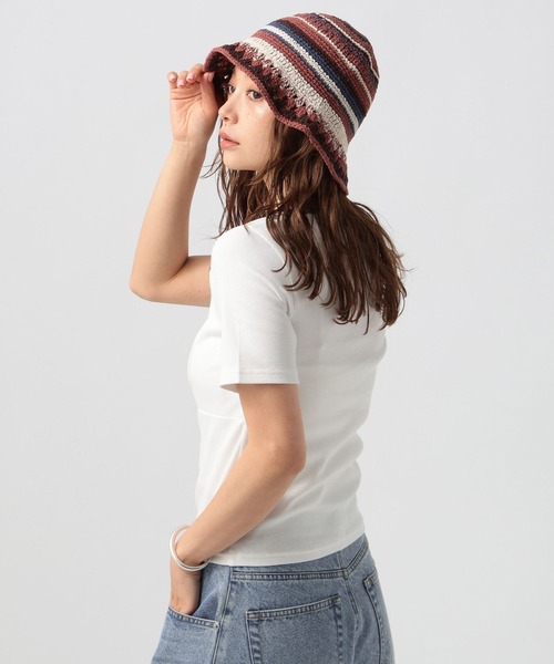 BAYFLOW(ベイフロー)の「コンパクトリブヘンリー半袖Tシャツ(Tシャツ/カットソー・レディース・ヘザーグレー/ブラウン/オフホワイト・FREE)」の19枚目の写真