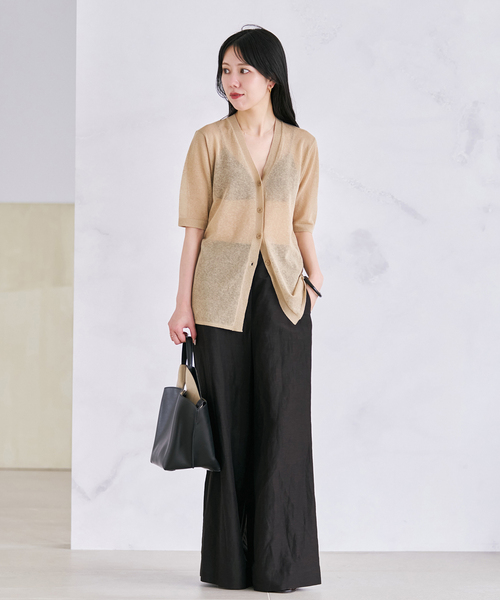 plage（プラージュ）の「Linen Mix Wide パンツ（その他パンツ・レディース・ブラウン/アイボリー/ブラック・38/36/34）」の10枚目の写真