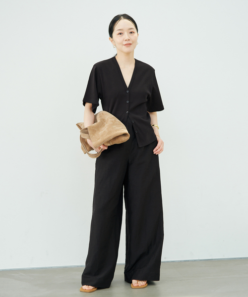plage（プラージュ）の「Linen Mix Wide パンツ（その他パンツ・レディース・ブラウン/アイボリー/ブラック・38/36/34）」の11枚目の写真
