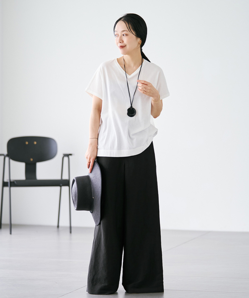 plage（プラージュ）の「Linen Mix Wide パンツ（その他パンツ・レディース・ブラウン/アイボリー/ブラック・38/36/34）」の12枚目の写真