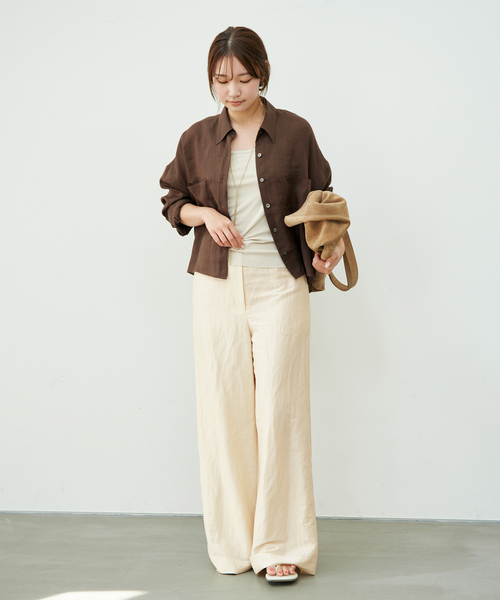 plage（プラージュ）の「Linen Mix Wide パンツ（その他パンツ・レディース・ブラウン/アイボリー/ブラック・38/36/34）」の15枚目の写真