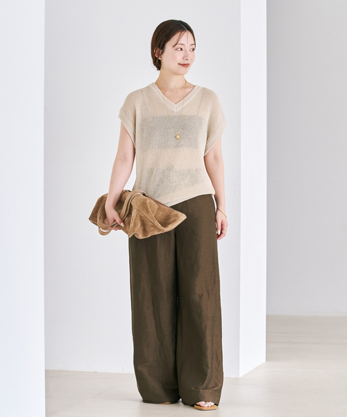 plage（プラージュ）の「Linen Mix Wide パンツ（その他パンツ・レディース・ブラウン/アイボリー/ブラック・38/36/34）」の20枚目の写真