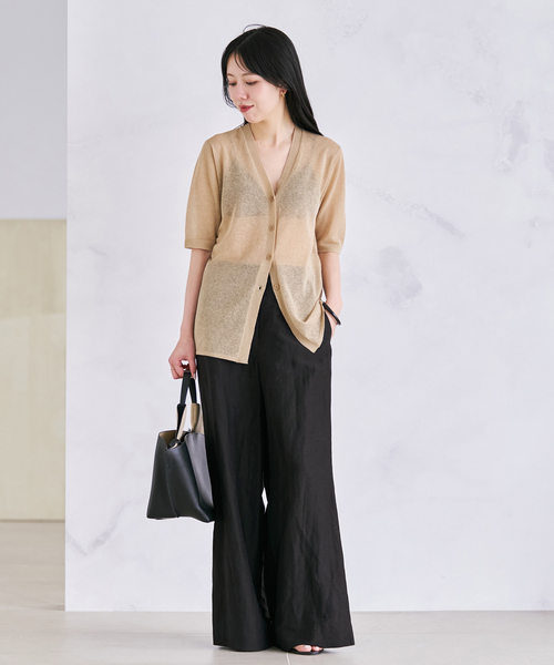 plage（プラージュ）の「Linen Mix Wide パンツ（その他パンツ・レディース・ブラウン/アイボリー/ブラック・38/36/34）」の21枚目の写真