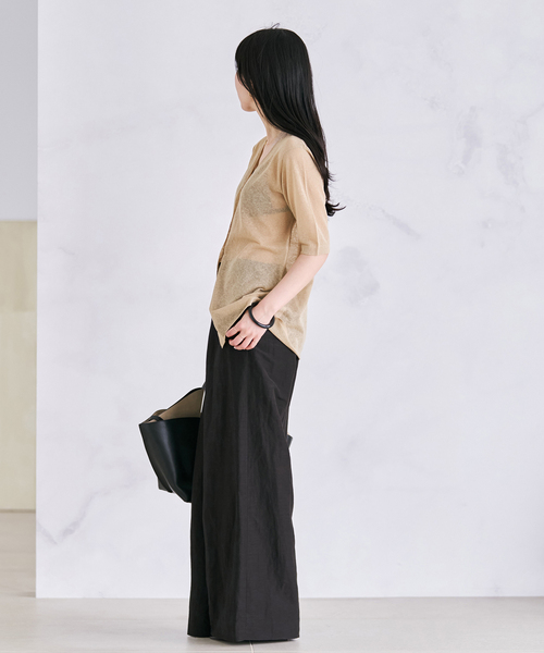plage（プラージュ）の「Linen Mix Wide パンツ（その他パンツ・レディース・ブラウン/アイボリー/ブラック・38/36/34）」の22枚目の写真