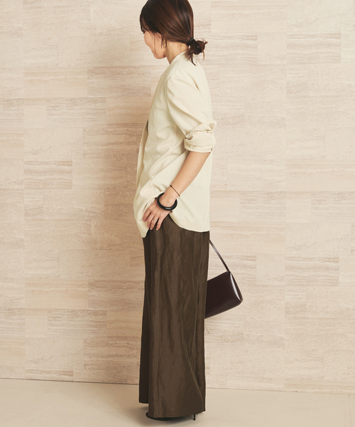 plage（プラージュ）の「Linen Mix Wide パンツ（その他パンツ・レディース・ブラウン/アイボリー/ブラック・38/36/34）」の6枚目の写真
