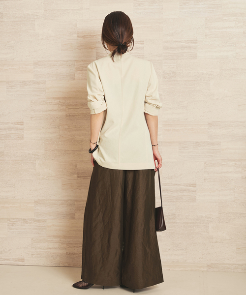 plage（プラージュ）の「Linen Mix Wide パンツ（その他パンツ・レディース・ブラウン/アイボリー/ブラック・38/36/34）」の7枚目の写真
