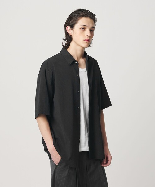 MONKEY TIME(モンキータイム)の「シアー グリッド シャツ(シャツ/ブラウス・メンズ・ブラック/ベージュ・S/M/L/XL)」の14枚目の写真