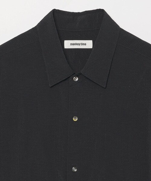 MONKEY TIME(モンキータイム)の「シアー グリッド シャツ(シャツ/ブラウス・メンズ・ブラック/ベージュ・S/M/L/XL)」の21枚目の写真