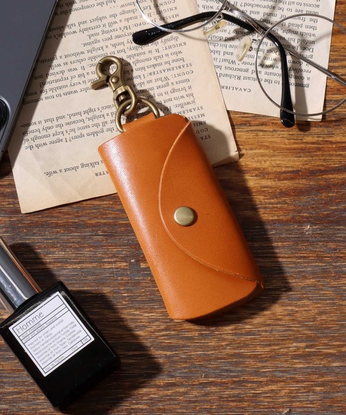 ANPAS（アンパス）の「Made in Japan Tochigi Leather Mini Key Case / 日本製 栃木レザー 本革ミニキーケース プレゼント ギフト メンズ レディース ユニセックス 革小物 国産（キーケース/キーアクセサリー・メンズ・ダークブラウン/グリーン/ブラック/ネイビー/ブラウン/レッド・FREE）」の3枚目の写真
