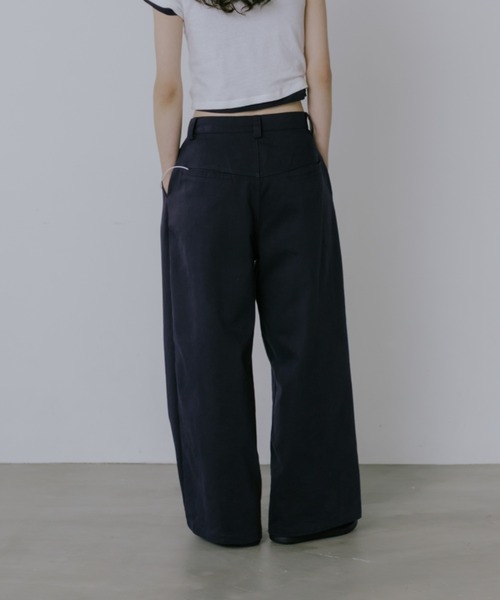 lit(リット)の「Twill Wide Pants(その他パンツ・レディース・ネイビー/オフホワイト/ブラック・38/36)」の3枚目の写真