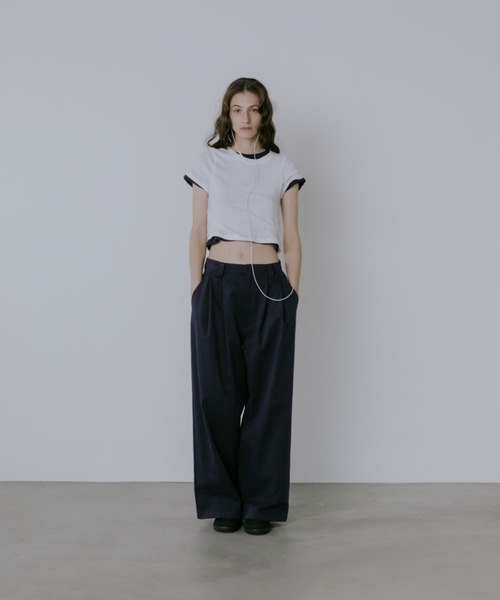 lit(リット)の「Twill Wide Pants(その他パンツ・レディース・ネイビー/オフホワイト/ブラック・38/36)」の7枚目の写真