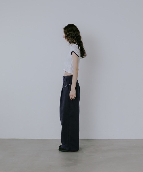 lit(リット)の「Twill Wide Pants(その他パンツ・レディース・ネイビー/オフホワイト/ブラック・38/36)」の12枚目の写真