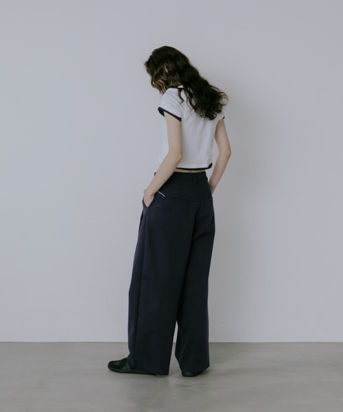 lit(リット)の「Twill Wide Pants(その他パンツ・レディース・ネイビー/オフホワイト/ブラック・38/36)」の13枚目の写真