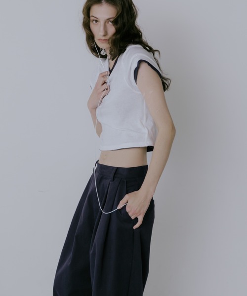 lit(リット)の「Twill Wide Pants(その他パンツ・レディース・ネイビー/オフホワイト/ブラック・38/36)」の11枚目の写真