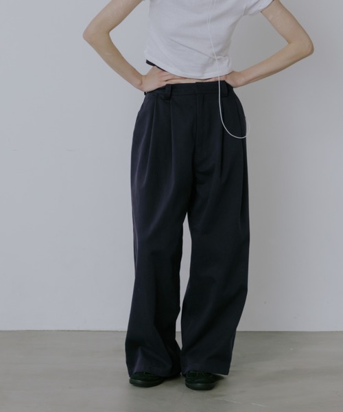 lit(リット)の「Twill Wide Pants(その他パンツ・レディース・ネイビー/オフホワイト/ブラック・38/36)」の8枚目の写真