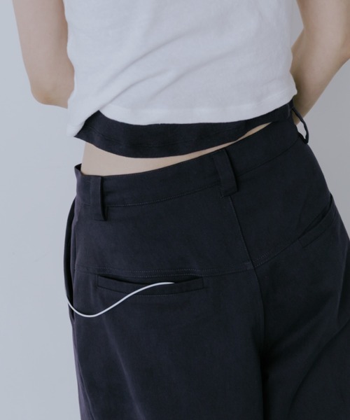 lit(リット)の「Twill Wide Pants(その他パンツ・レディース・ネイビー/オフホワイト/ブラック・38/36)」の9枚目の写真
