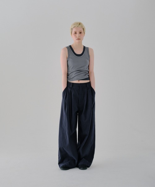 lit(リット)の「Twill Wide Pants(その他パンツ・レディース・ネイビー/オフホワイト/ブラック・38/36)」の17枚目の写真