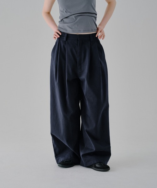 lit(リット)の「Twill Wide Pants(その他パンツ・レディース・ネイビー/オフホワイト/ブラック・38/36)」の14枚目の写真