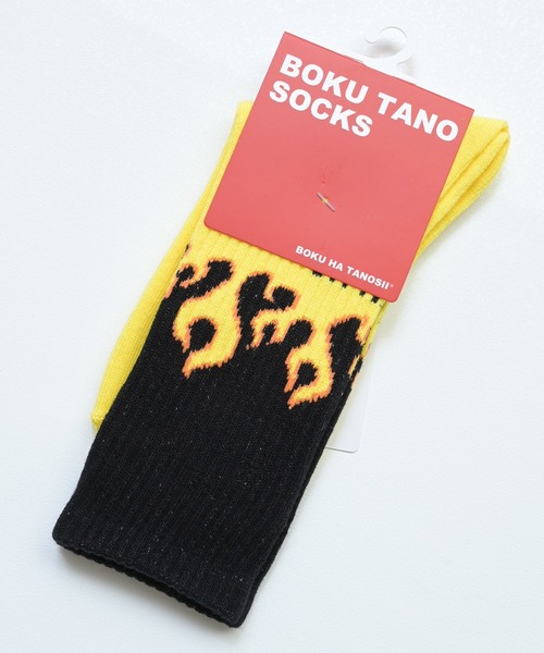 MARKEY'S(マーキーズ)の「【BOKU HA TANOSII】別注 ファイヤーパターンソックス/junior(19-21cm)(ソックス/靴下・キッズ・レッド/ブルー/ミント/イエロー・19-21cm)」の13枚目の写真