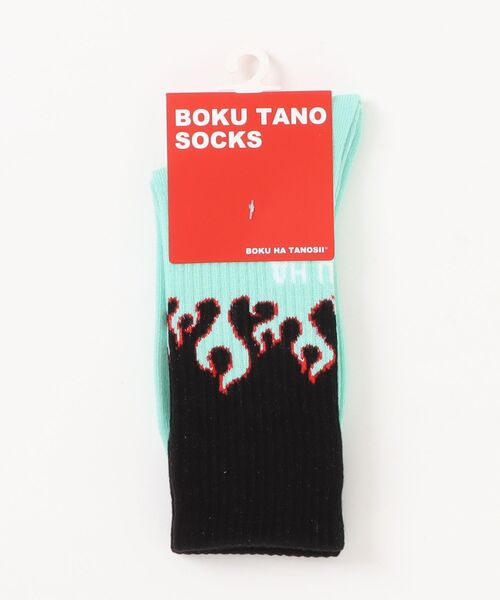 MARKEY'S(マーキーズ)の「【BOKU HA TANOSII】別注 ファイヤーパターンソックス/junior(19-21cm)(ソックス/靴下・キッズ・レッド/ブルー/ミント/イエロー・19-21cm)」の12枚目の写真
