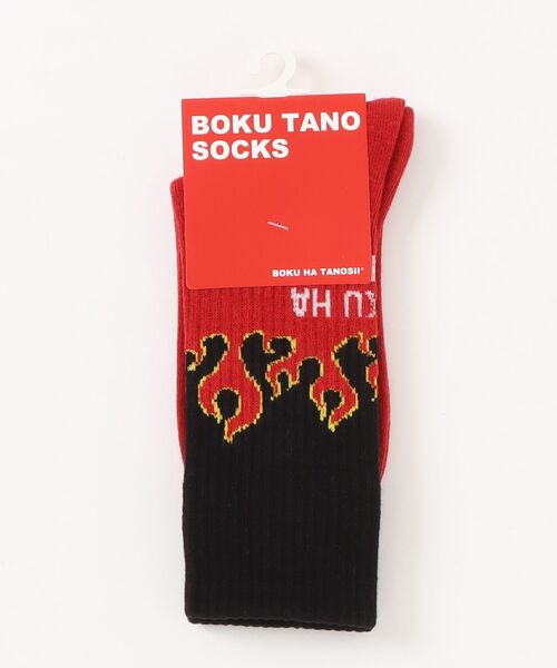 MARKEY'S(マーキーズ)の「【BOKU HA TANOSII】別注 ファイヤーパターンソックス/junior(19-21cm)(ソックス/靴下・キッズ・レッド/ブルー/ミント/イエロー・19-21cm)」の9枚目の写真